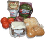 The contents of a Brass City Fresh Box.